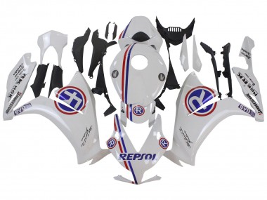 Beste Honda CBR1000RR Motorrad Verkleidung 2012-2016 - Weiss Blau Rot Repsol