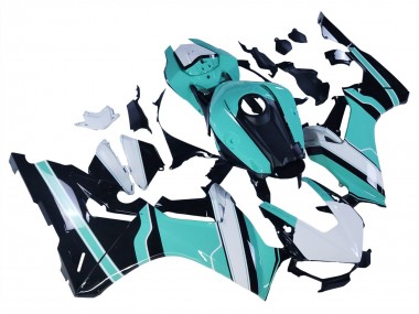 Beste Honda CBR1000RR Motorrad Verkleidung 2017-2023 - Weiss Hellblau Glanzendes Schwarz