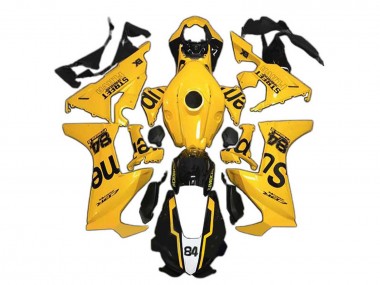 Beste Honda CBR1000RR Motorrad Verkleidung 2017-2023 - Gelb Glanzendes Schwarz Supreme 84