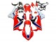 Beste Honda CBR1000RR Motorrad Verkleidung Kit 2017-2023 - Weiss Rot Blau