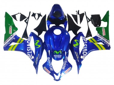 Beste Honda CBR600RR Motorrad Verkleidung 2007-2008 - Blau Grun MoviStar Castrol