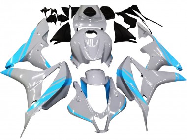 Beste Honda CBR600RR Motorrad Verkleidung 2007-2008 - Glanzendes Grau Hellblau