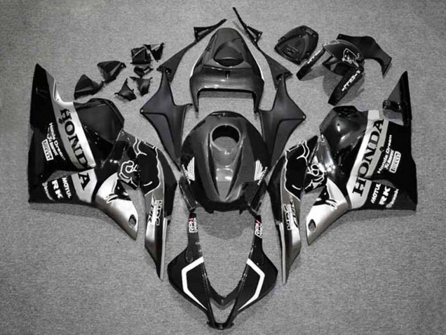 Beste Honda CBR600RR Motorrad Verkleidung 2009-2012 - Silber Glanzendes Schwarz HRC
