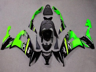 Beste Kawasaki ZX10R Motorrad Verkleidung 2008-2010 - Grun Weiss Glanzendes Schwarz