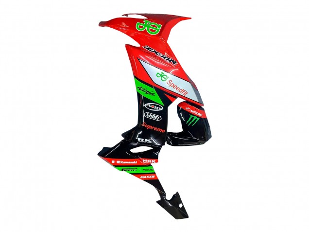 Beste Kawasaki ZX10R Motorrad Verkleidung 2008-2010 - Rot Grun Schwarz