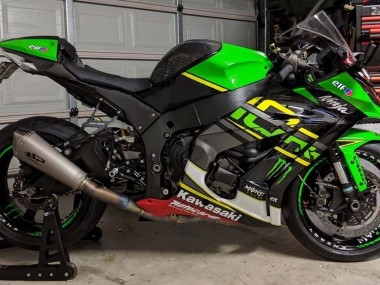 Beste Kawasaki ZX10R Motorrad Verkleidung 2011-2015 - Grun Gelb Schwarz Weiss Elf Monster