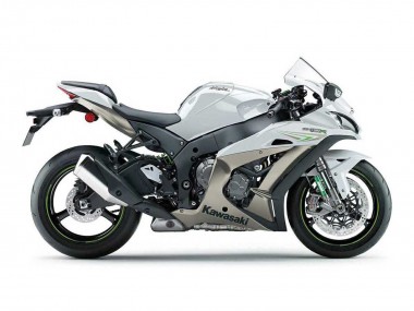 Beste Kawasaki ZX10R Motorrad Verkleidung 2016-2020 - Perl Weiss Grun