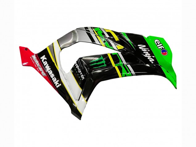 Beste Kawasaki ZX10R Motorrad Verkleidung 2016-2020 - Grun Gelb Rot Schwarz Elf Monster