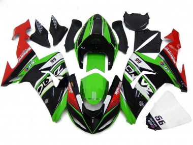 Beste Kawasaki ZX10R Motorrad Verkleidung 2006-2007 - Grun Weiss Rot Schwarz 66