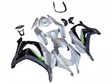 Beste Kawasaki ZX10R Motorrad Verkleidung 2016-2020 - Silber Grun Schwarz
