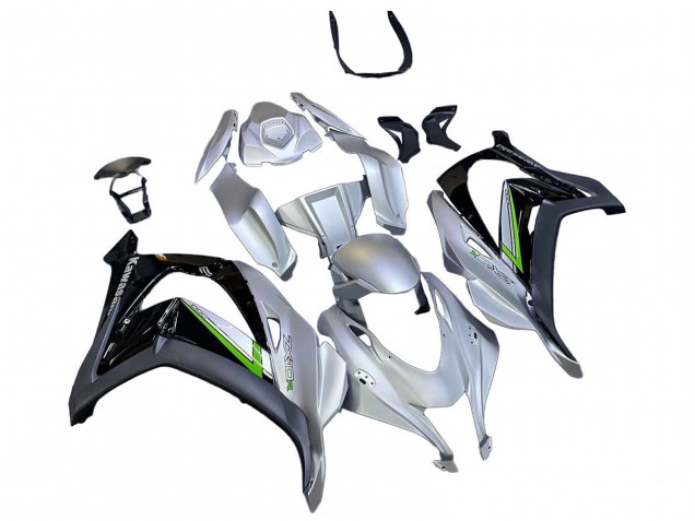 Beste Kawasaki ZX10R Motorrad Verkleidung 2016-2020 - Silber Grun Schwarz