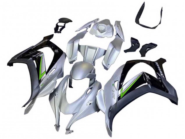 Beste Kawasaki ZX10R Motorrad Verkleidung 2016-2020 - Silber Grun Schwarz