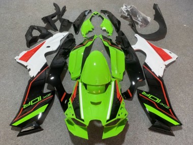 Beste Kawasaki ZX10R Motorrad Verkleidung 2021-2025 - Grun Schwarz Orange Weiss