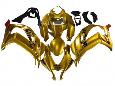 Beste Kawasaki ZX10R Motorrad Verkleidung 2021-2025 - Gold Schwarz