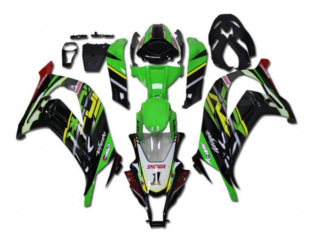 Beste Kawasaki ZX10R Motorrad Verkleidung 2011-2015 - Grun Gelb Glanzendes Schwarz Rot Showr 1