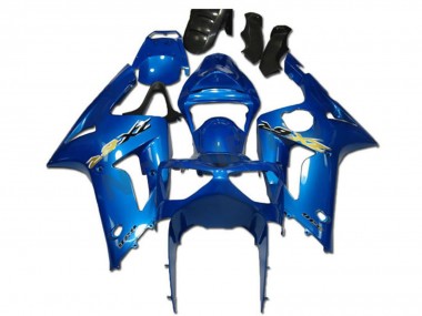 Beste Kawasaki ZX6R Motorrad Verkleidung 2003-2004 - Grun Weiss Schwarz Silkolene