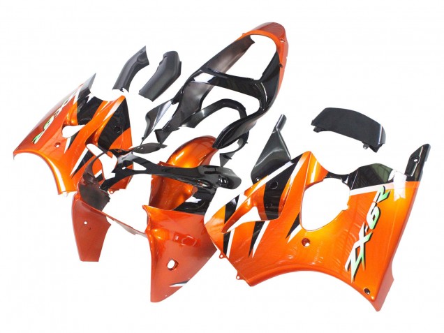 Beste Kawasaki ZX6R Motorrad Verkleidung 2000-2002 - Orange Schwarz