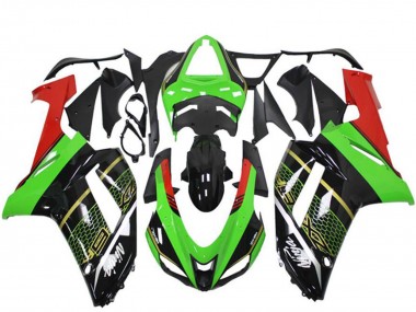 Beste Kawasaki ZX6R Motorrad Verkleidung 2007-2008 - Grun Schwarz