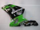 Beste Kawasaki ZX6R Motorrad Verkleidung 2003-2004 - Grun Schwarz Elf Bridgestone