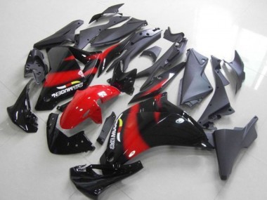 Beste Honda CBR250RR Motorrad Verkleidung 2011-2015 - Glanzendes Schwarz Rot