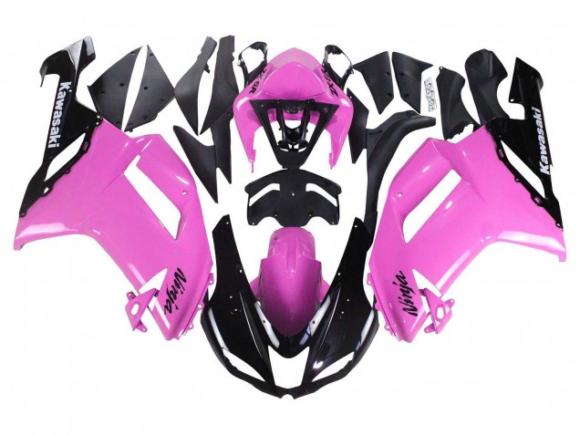 Beste Kawasaki ZX6R Motorrad Verkleidung 2007-2008 - Schwarz Rosa Ninja