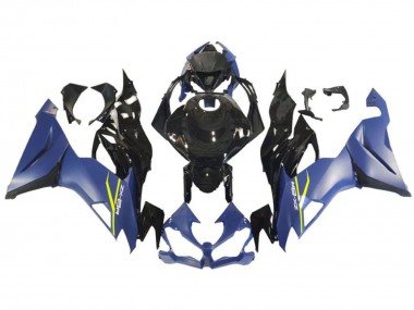 Beste Kawasaki ZX6R Motorrad Verkleidung 2009-2012 - Blau Glanzendes Schwarz Gelb
