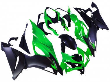 Beste Kawasaki ZX6R Motorrad Verkleidung 2019-2022 - Grun Matt Schwarz