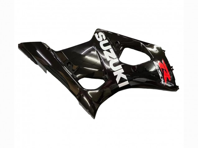Beste Suzuki GSXR 1000 Motorrad Verkleidung 2003-2004 - Glanzendes Schwarz Weiss Rot Aufkleber