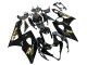 Beste Suzuki GSXR 1000 Motorrad Verkleidung 2005-2006 - Glanzendes Schwarz Gold Aufkleber
