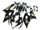 Beste Suzuki GSXR 1000 Motorrad Verkleidung 2005-2006 - Glanzendes Schwarz Gold Aufkleber