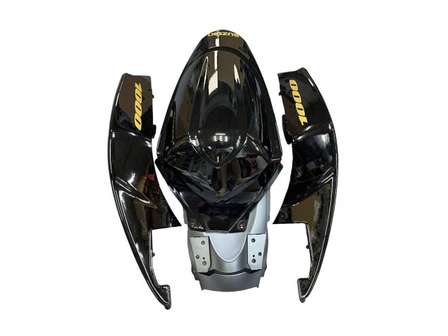 Beste Suzuki GSXR 1000 Motorrad Verkleidung 2005-2006 - Glanzendes Schwarz Gold Aufkleber