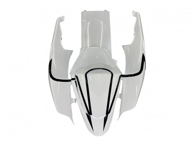 Beste Suzuki GSXR 1000 Motorrad Verkleidung 2007-2008 - Weiss Schwarz Alstare Corona Motul
