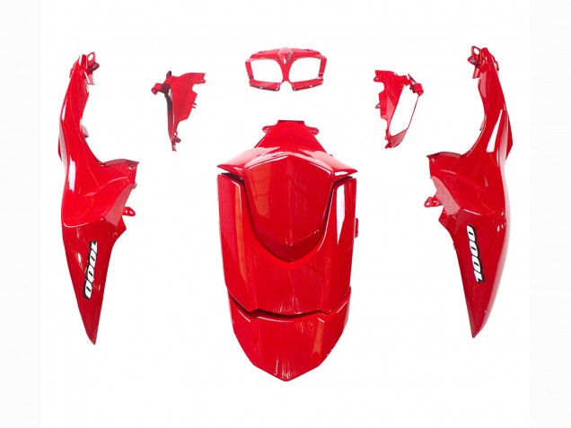 Beste Suzuki GSXR 1000 Motorrad Verkleidung Kit 2009-2016 - Glanzendes Schwarz Rot