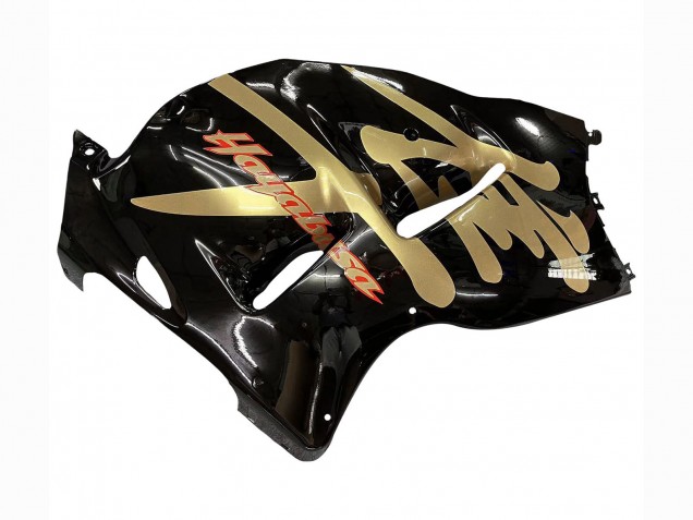 Beste Suzuki GSXR 1300 Hayabusa Motorrad Verkleidung 1996-2007 - Glanzendes Schwarz Gold Hayabusa