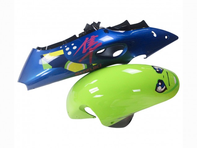 Beste Suzuki GSXR 1300 Hayabusa Motorrad Verkleidung 1996-2007 - Blau Grun Hai 46