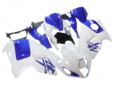 Beste Suzuki GSXR 1300 Hayabusa Motorrad Verkleidung 1996-2007 - Weiss Blau Hayabusa