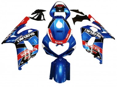 Beste Suzuki GSXR 600 / GSXR 750 Motorrad Verkleidung 2001-2003 - Blau Rot Rennen