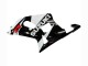 Beste Suzuki GSXR 600 / GSXR 750 Motorrad Verkleidung 2001-2003 - Weiss Glanzendes Schwarz Rot