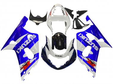Beste Suzuki GSXR 600 / GSXR 750 Motorrad Verkleidung 2001-2003 - Weiss Blau Glanzendes Schwarz Rot