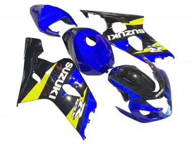 Beste Suzuki GSXR 600 / GSXR 750 Motorrad Verkleidung 2004-2005 - Blau Gelb Schwarz