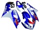 Beste Suzuki GSXR 600 / GSXR 750 Motorrad Verkleidung 2004-2005 - Weiss Blau Rot