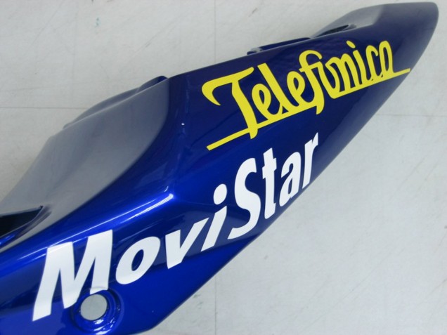Beste Suzuki GSXR 600 / GSXR 750 Motorrad Verkleidung 2004-2005 - Blau Weiss Gelb Grun Telefumica Motul MoviStar