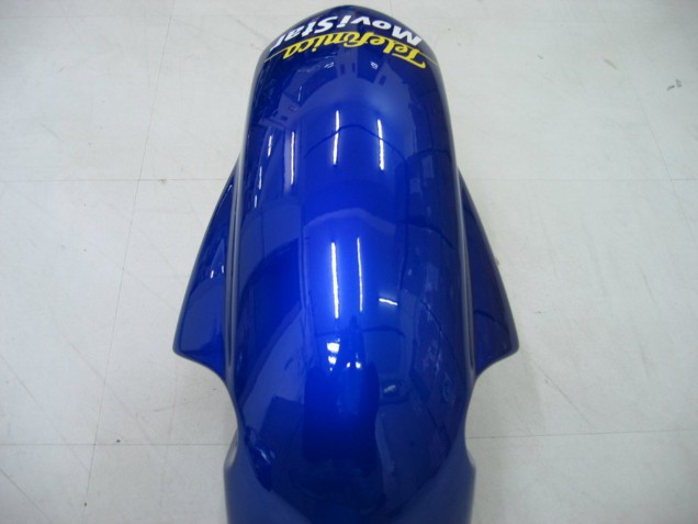 Beste Suzuki GSXR 600 / GSXR 750 Motorrad Verkleidung 2004-2005 - Blau Weiss Gelb Grun Telefumica Motul MoviStar