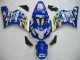 Beste Suzuki GSXR 600 / GSXR 750 Motorrad Verkleidung 2004-2005 - Blau Weiss Gelb Grun Telefumica Motul MoviStar