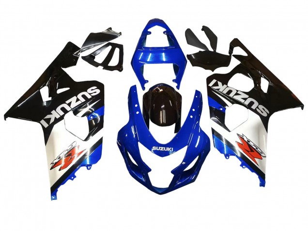 Beste Suzuki GSXR 600 / GSXR 750 Motorrad Verkleidung 2004-2005 - Blau Weiss Schwarz