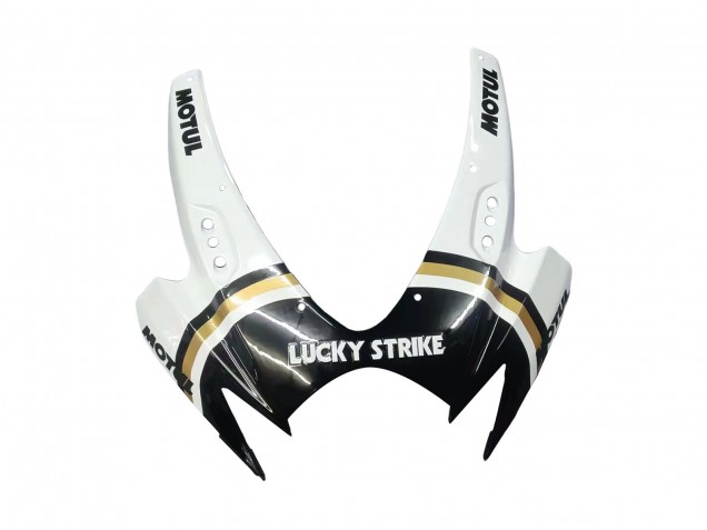 Beste Suzuki GSXR 600 / GSXR 750 Motorrad Verkleidung 2006-2007 - Weiss Schwarz Lucky Strike Motul