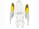 Beste Suzuki GSXR 600 / GSXR 750 Motorrad Verkleidung 2006-2007 - Weiss Rot Gelb Motul
