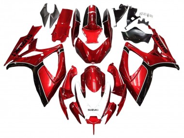 Beste Suzuki GSXR 600 / GSXR 750 Motorrad Verkleidung 2006-2007 - Rot Schwarz