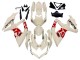 Beste Suzuki GSXR 600 / GSXR 750 Motorrad Verkleidung 2008-2010 - Creme Weiss Rot Schwarz