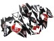 Beste Suzuki GSXR 600 / GSXR 750 Motorrad Verkleidung 2008-2010 - Glanzendes Schwarz Rot Weiss Motul Lucky Strike